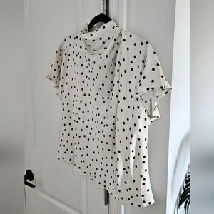 Reserved Black and White Polka Dot Blouse